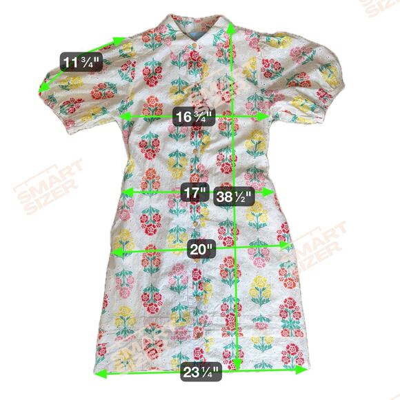 Draper James RSVP Short Sleeve Floral Eyelet Shirt Dress NWT - Picture 7 of 12